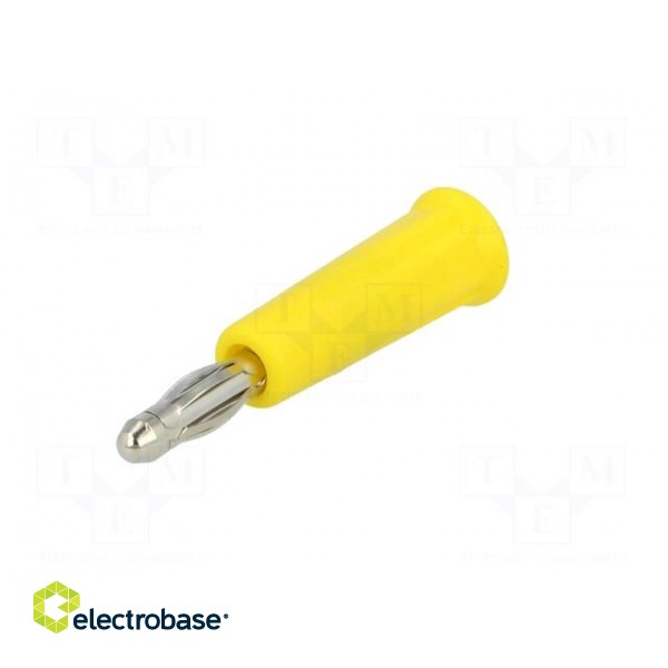 Plug | 4mm banana | 24A | 60VDC | yellow | non-insulated фото 2