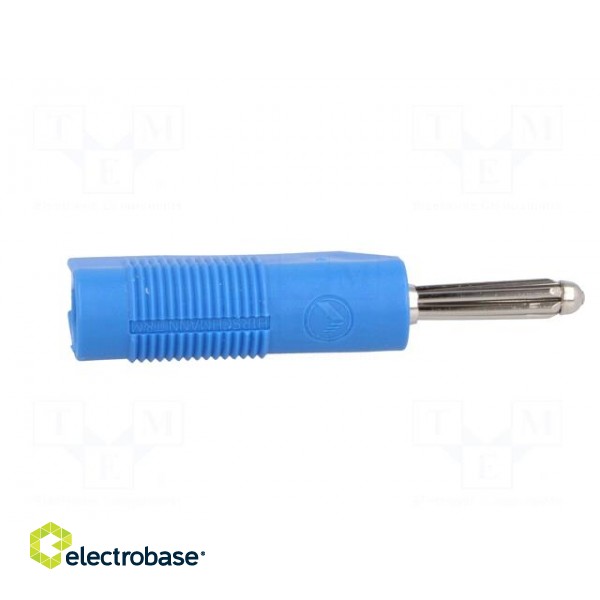 Plug | 4mm banana | 30A | 33VAC | 60VDC | blue | 3mΩ | 2.5mm2 | screw type image 7