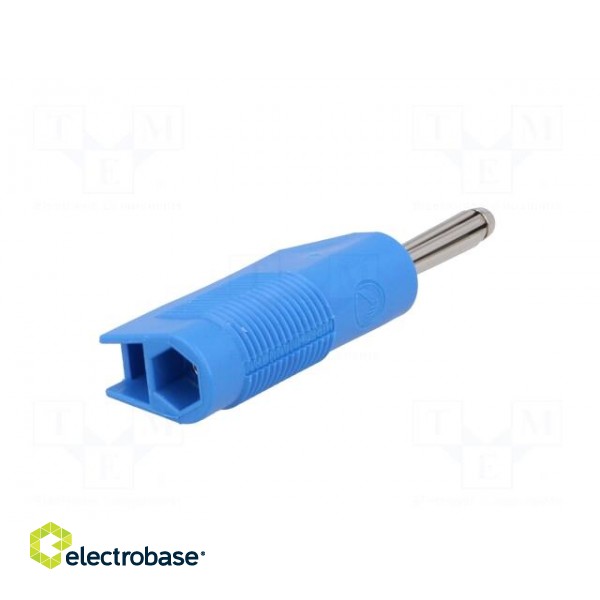 Plug | 4mm banana | 30A | 33VAC | 60VDC | blue | 3mΩ | 2.5mm2 | screw type image 6
