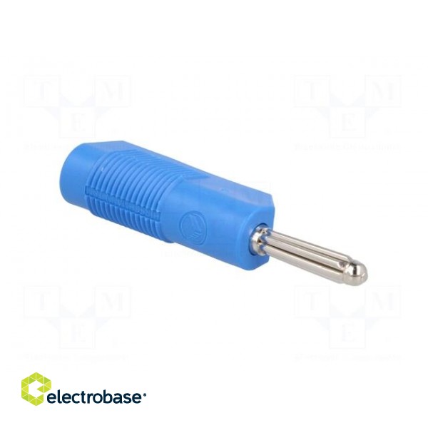Plug | 4mm banana | 30A | 33VAC | 60VDC | blue | 3mΩ | 2.5mm2 | screw type image 8