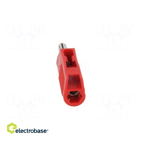 Plug | 4mm banana | 30A | 33VAC | 60VDC | red | 3mΩ | 2.5mm2 | nickel plated image 5