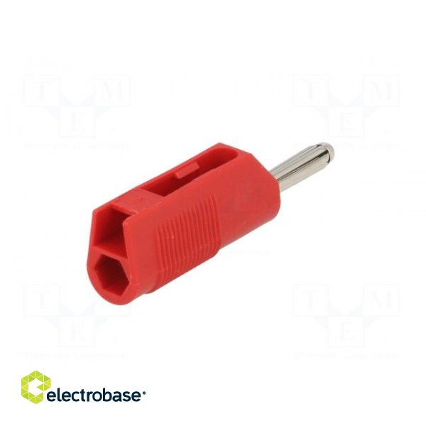 Plug | 4mm banana | 30A | 33VAC | 60VDC | red | 3mΩ | 2.5mm2 | nickel plated image 6