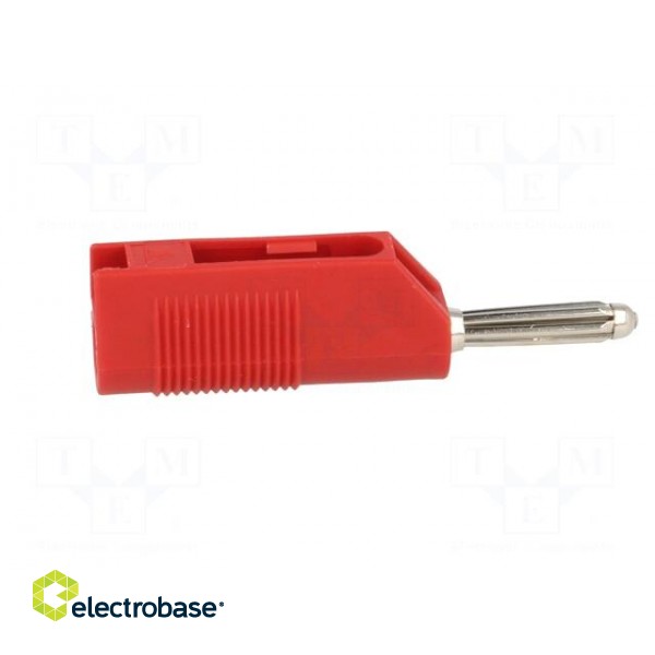 Plug | 4mm banana | 30A | 33VAC | 60VDC | red | 3mΩ | 2.5mm2 | nickel plated image 7