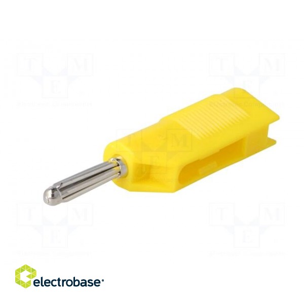 Plug | 4mm banana | 30A | 33VAC | 60VDC | yellow | 3mΩ | 2.5mm2 image 2