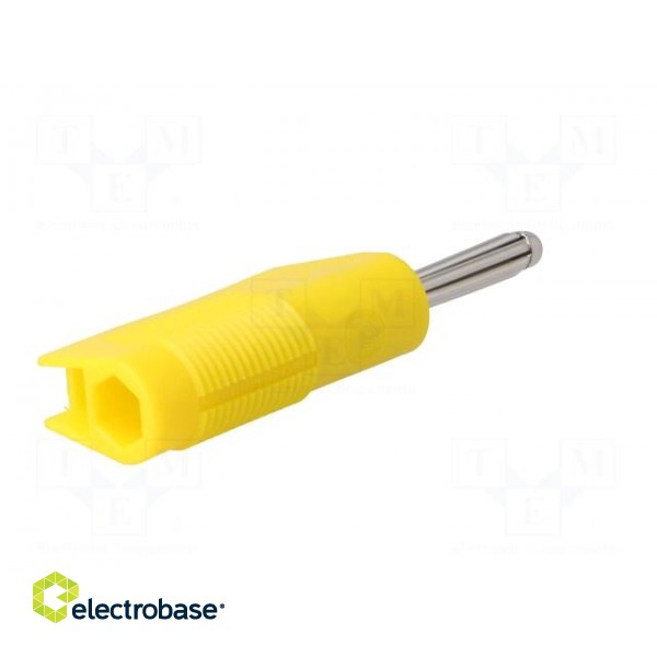 Plug | 4mm banana | 30A | 33VAC | 60VDC | yellow | 3mΩ | 2.5mm2 image 6