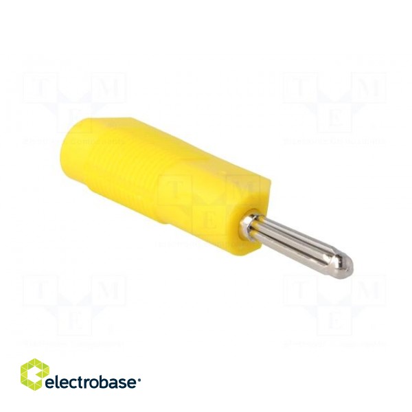 Plug | 4mm banana | 30A | 33VAC | 60VDC | yellow | 3mΩ | 2.5mm2 image 8