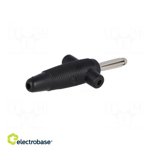 Plug | 4mm banana | 30A | 60VDC | black | 3mΩ | 2.5mm2 | Mounting: on cable image 6