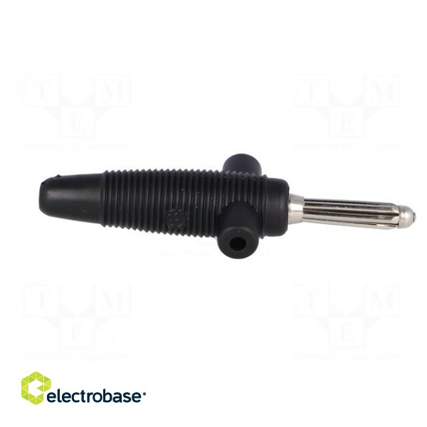 Plug | 4mm banana | 30A | 60VDC | black | 3mΩ | 2.5mm2 | Mounting: on cable image 7