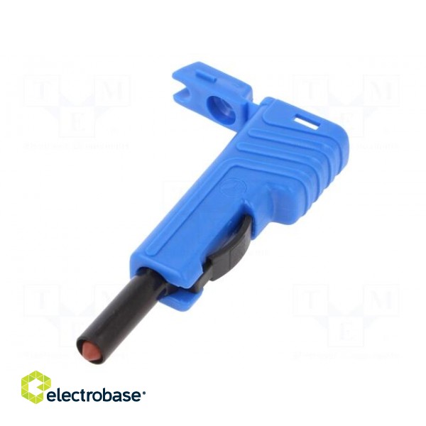 Plug | 4mm banana | 30A | 60VDC | blue | insulated | nickel plated image 1