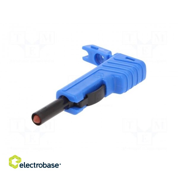 Plug | 4mm banana | 30A | 60VDC | blue | insulated | nickel plated image 2