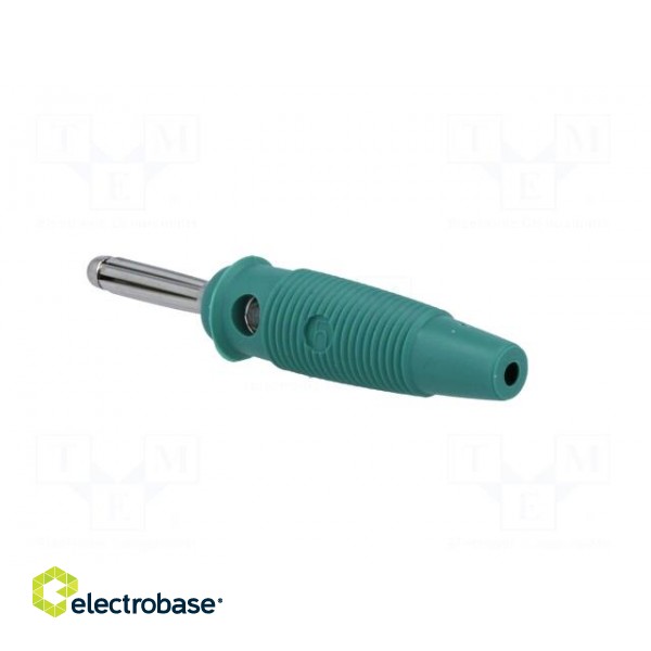Plug | 4mm banana | 30A | 60VDC | green | 3mΩ | 2.5mm2 | nickel plated image 4
