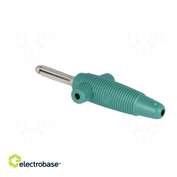 Plug | 4mm banana | 30A | 60VDC | green | 3mΩ | 2.5mm2 | Mounting: on cable фото 4