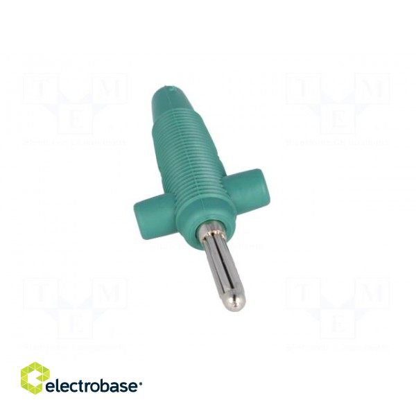 Plug | 4mm banana | 30A | 60VDC | green | 3mΩ | 2.5mm2 | Mounting: on cable фото 9