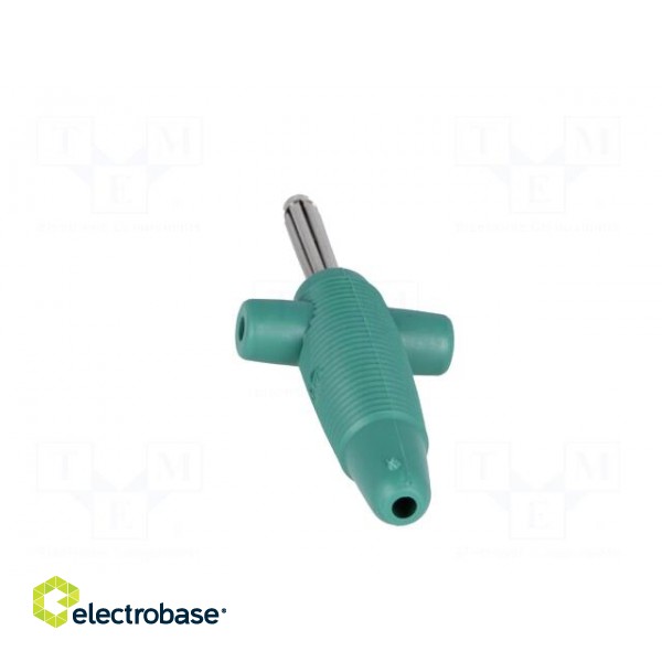 Plug | 4mm banana | 30A | 60VDC | green | 3mΩ | 2.5mm2 | Mounting: on cable фото 5