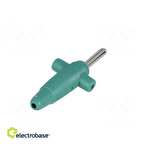 Plug | 4mm banana | 30A | 60VDC | green | 3mΩ | 2.5mm2 | Mounting: on cable фото 6