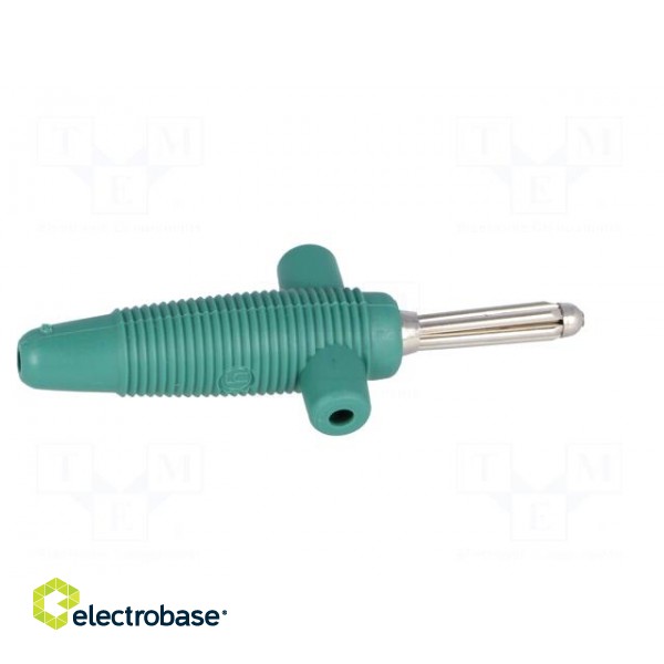 Plug | 4mm banana | 30A | 60VDC | green | 3mΩ | 2.5mm2 | Mounting: on cable фото 7