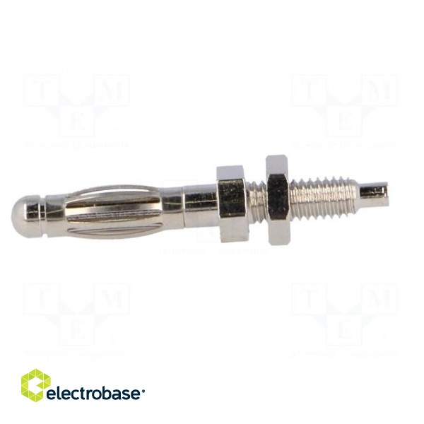 Plug | 4mm banana | 30A | 60VDC | Max.wire diam: 1mm | on panel,screw image 3