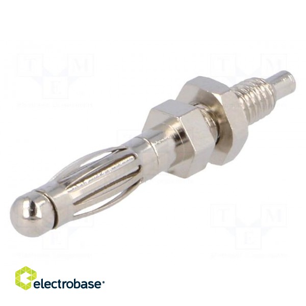 Plug | 4mm banana | 30A | 60VDC | Max.wire diam: 1mm | on panel,screw image 1