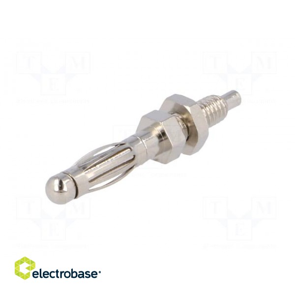 Plug | 4mm banana | 30A | 60VDC | Max.wire diam: 1mm | on panel,screw image 2