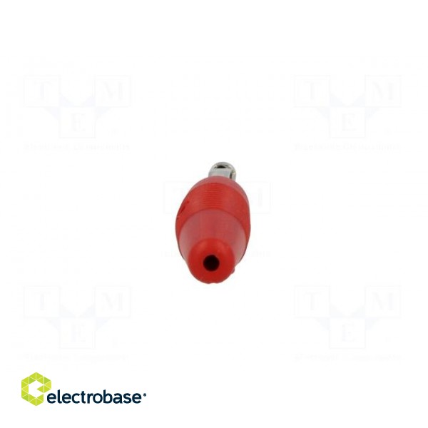 Plug | 4mm banana | 30A | 60VDC | red | non-insulated | 3mΩ | 2.5mm2 | 51mm фото 5