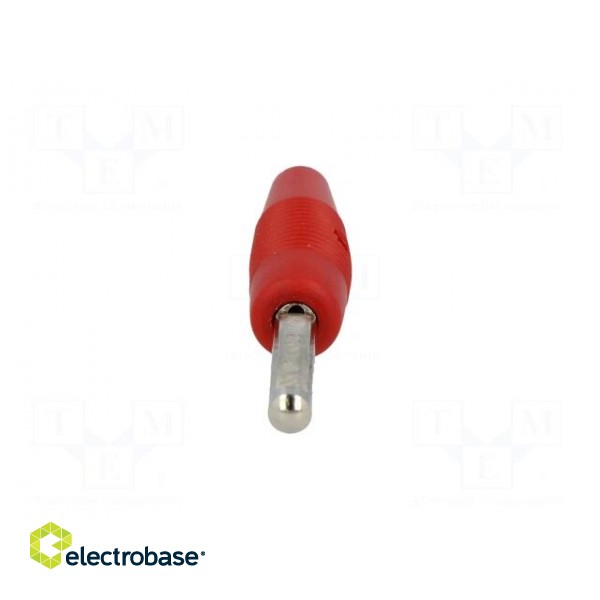 Plug | 4mm banana | 30A | 60VDC | red | non-insulated | 3mΩ | 2.5mm2 | 51mm paveikslėlis 9