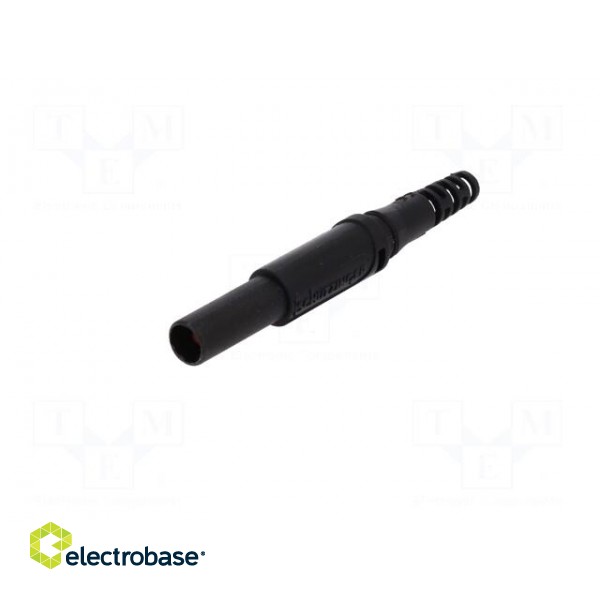 Plug | 4mm banana | 32A | 1kVDC | black | insulated | Overall len: 44.7mm image 2