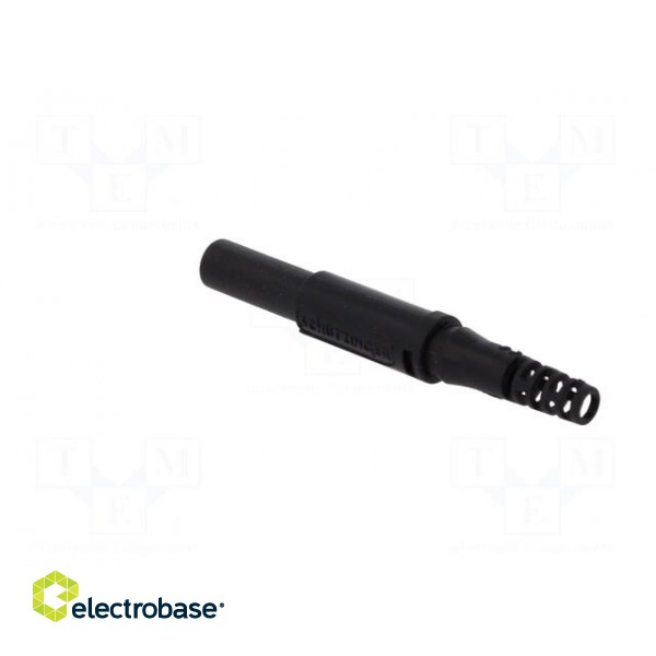 Plug | 4mm banana | 32A | 1kVDC | black | insulated | Overall len: 44.7mm image 4