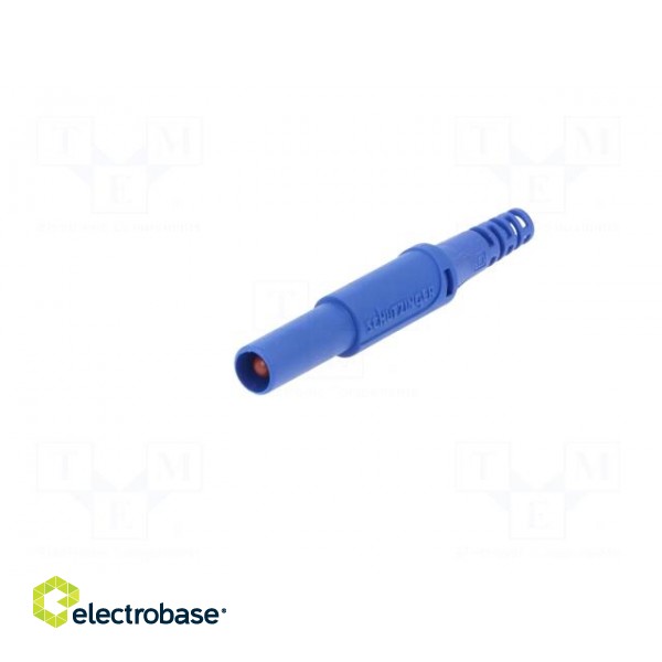 Plug | 4mm banana | 32A | 1kVDC | blue | insulated | Max.wire diam: 2.5mm image 2