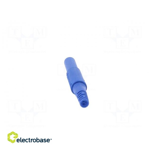 Plug | 4mm banana | 32A | 1kVDC | blue | insulated | Max.wire diam: 4mm image 5