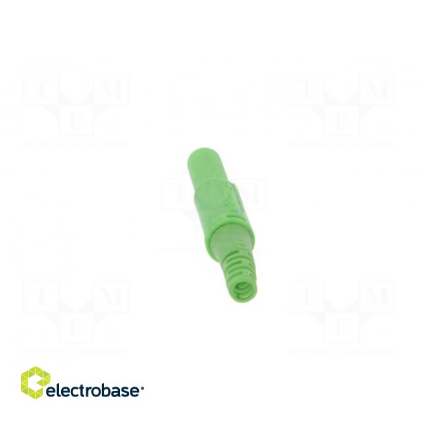 Plug | 4mm banana | 32A | 1kVDC | green | insulated | Overall len: 44.7mm фото 5