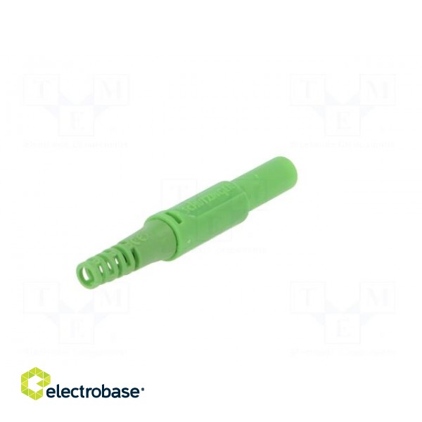 Plug | 4mm banana | 32A | 1kVDC | green | insulated | Overall len: 44.7mm image 6