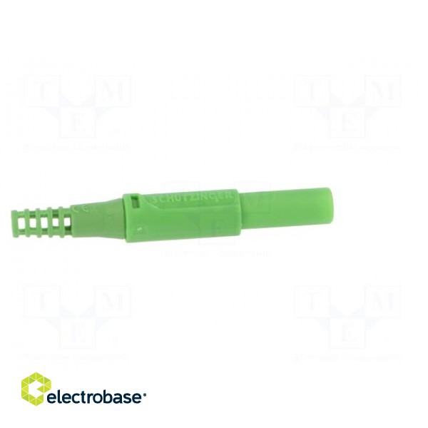 Plug | 4mm banana | 32A | 1kVDC | green | insulated | Overall len: 44.7mm paveikslėlis 7