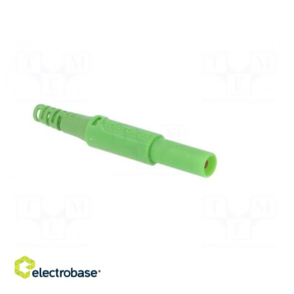 Plug | 4mm banana | 32A | 1kVDC | green | insulated | Overall len: 44.7mm фото 8