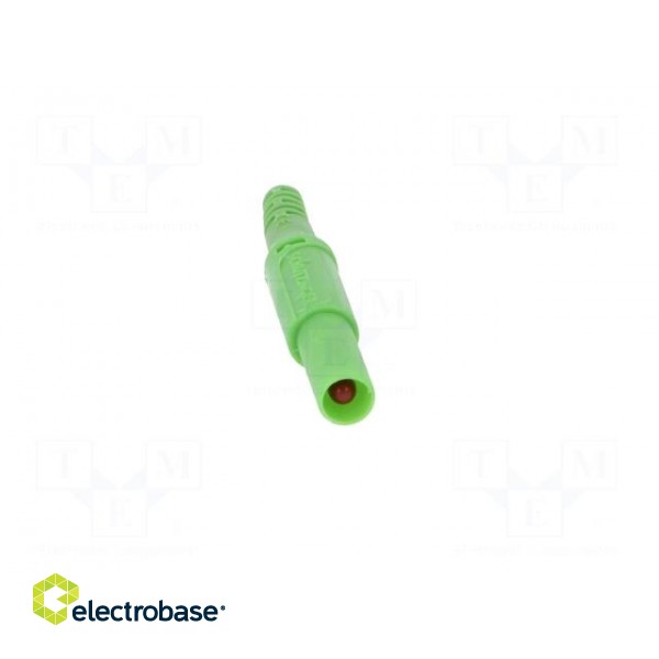 Plug | 4mm banana | 32A | 1kVDC | green | insulated | Overall len: 44.7mm фото 9