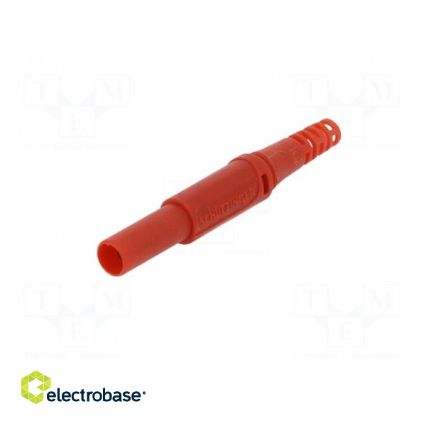 Plug | 4mm banana | 32A | 1kVDC | red | insulated | Max.wire diam: 2.5mm image 2