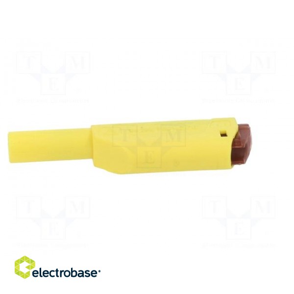 Plug | 4mm banana | 32A | 1kV | yellow | insulated | Max.wire diam: 4mm image 3