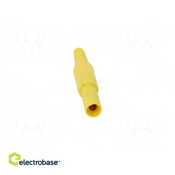 Plug | 4mm banana | 32A | 1kVDC | yellow | insulated | Mounting: on cable image 9