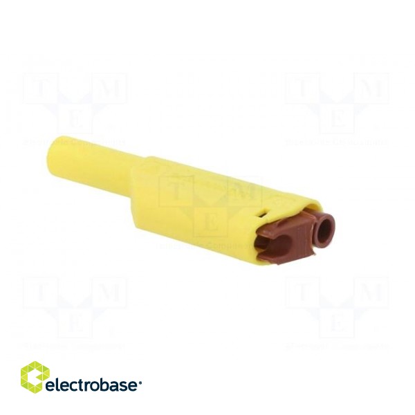 Plug | 4mm banana | 32A | 1kV | yellow | insulated | Max.wire diam: 4mm image 4