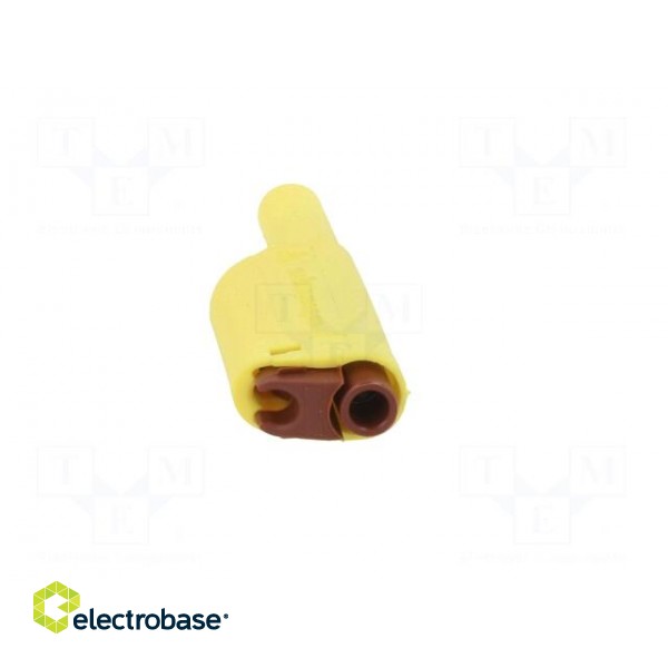 Plug | 4mm banana | 32A | 1kV | yellow | insulated | Max.wire diam: 4mm image 5