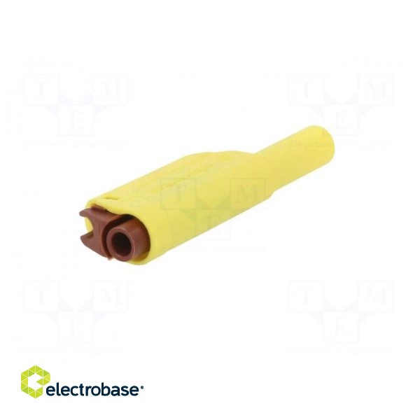 Plug | 4mm banana | 32A | 1kV | yellow | insulated | Max.wire diam: 4mm image 6