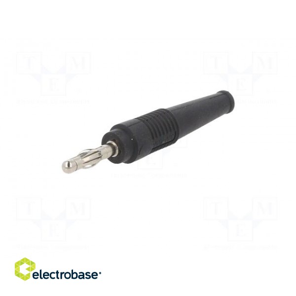 Plug | 4mm banana | 32A | 30VAC | 60VDC | black | non-insulated | 2.5mm2 image 2