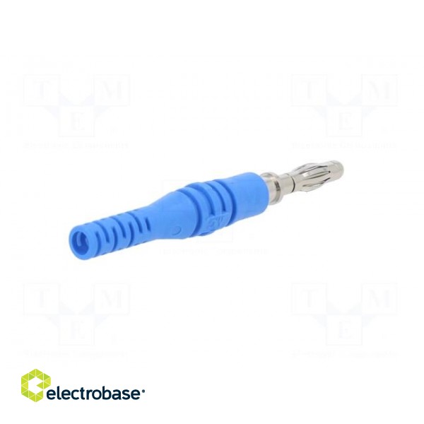 Plug | 4mm banana | 32A | 30VAC | 60VDC | blue | non-insulated | 2.5mm2 image 6