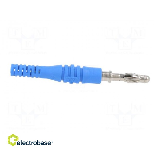 Plug | 4mm banana | 32A | 30VAC | 60VDC | blue | non-insulated | 2.5mm2 image 7
