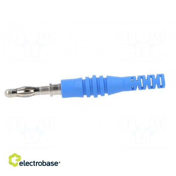 Plug | 4mm banana | 32A | 30VAC | 60VDC | blue | non-insulated | 2.5mm2 image 3