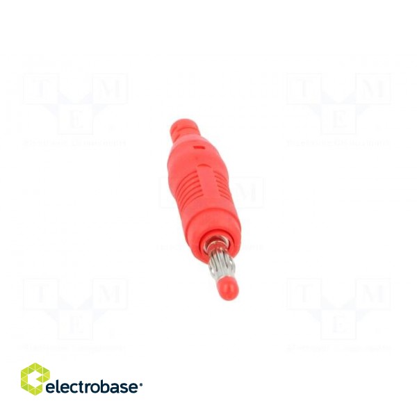Plug | 4mm banana | 32A | 30VAC | 60VDC | red | 68.3mm | Mounting: on cable фото 9