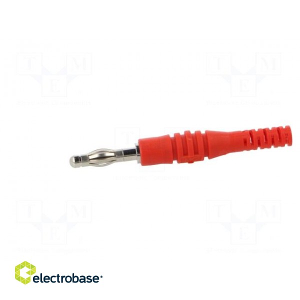 Plug | 4mm banana | 32A | 30VAC | 60VDC | red | non-insulated | 2.5mm2 image 3