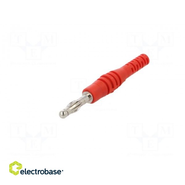 Plug | 4mm banana | 32A | 30VAC | 60VDC | red | non-insulated | 2.5mm2 image 2