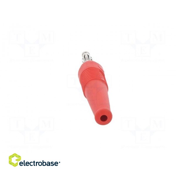 Plug | 4mm banana | 32A | 30VAC | 60VDC | red | non-insulated | 2.5mm2 image 5