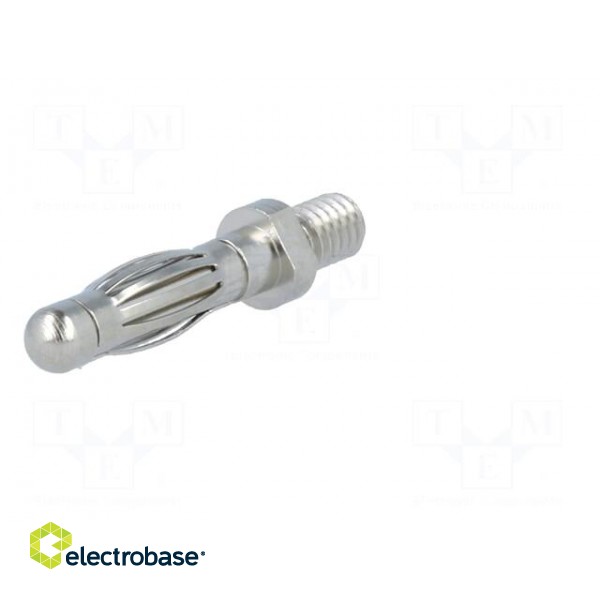 Plug | 4mm banana | 32A | 33VAC | 70VDC | 26mm | nickel plated | screw image 2