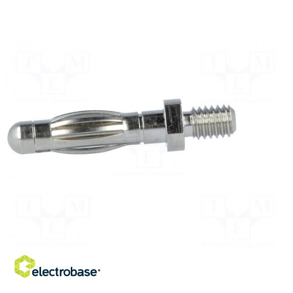 Plug | 4mm banana | 32A | 33VAC | 70VDC | 26mm | nickel plated | screw image 3